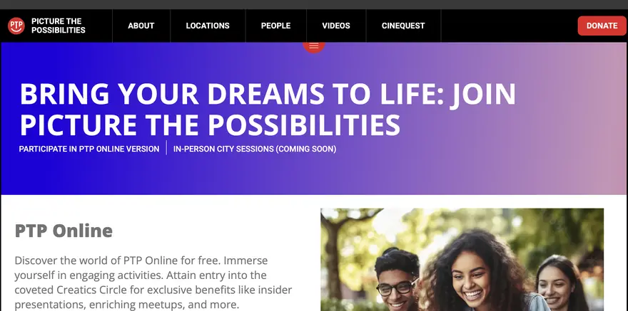The picturethepossibilities.org home page.